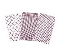 LittleForBig Medias de red de pesca de cintura alta, medias de malla, 3 pares, borgoña, Talla única