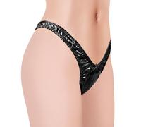 LittleForBig Pequeño secreto Tanga Tucking Gaff Bragas Suave Liso Cuero Sintético Ocultar Gaff Shaping Slip para Crossdresser Personas Transgénero, Negro , 4XL