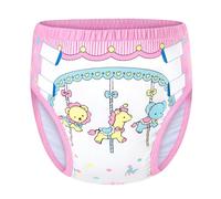 LittleForBig Ropa interior de algodón suave Pantalones de entrenamiento reutilizables cómodos lavables para adultos - Little Circus Rosa M