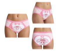 LittleForBig Ropa Interior Suave de Seda Comoda Lavable Reutilizable Impermeable Braguitas de Adulto Pantalones de Entrenamiento - Conejo Bebé Rosa L