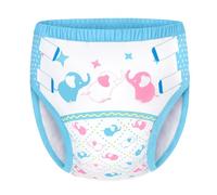 LittleForBig Ropa interior suave y sedosa, cómoda, lavable, reutilizable, pantalones de entrenamiento para adultos, color azul, talla M