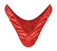LittleForBig Tanga Tuck Gaff Bóxer de liguero sedoso y oculto con forma de gafa para crossdressers e individuos transgénero, rojo, XS