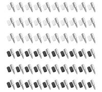 Littlegaofeithing - Juego de 60 soportes para estantes de tornillo autorroscantes con 60 tapas de plástico, para muebles, armarios, biblioteca (plata)