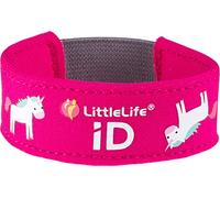 LittleLife Pulsera de Identificación para Niños con Tarjetas de emergencia e info médica – Unicornio