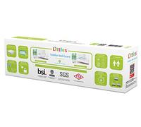 Littles Barrera Seguridad De Cama, Barandilla Cama Plegable para Niño, Bebe, Nido y Adulto. 83 x 48.5 cm, Gris