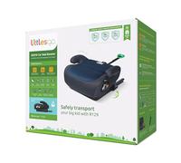 Littlesgo iFix - Asiento Elevador Coche con ISOFIX, Alzador Niño 125-150 cm / 15-36 kg (3-12 Años, Grupo 2-3), Silla Coche i-Size ECE R129, Triple Capa de Espuma, Booster Portátil, Azul-Gris Oscuro