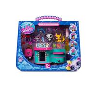 Littlest Pet Shop - Estuche Sweet and Style - Tienda 4 en 1 - Pack de 3 animales, 15 accesorios, 1 tarjeta, 1 código Roblox - Mini-Figurinas para animales coleccionables - Juguete infantil de 4 años y