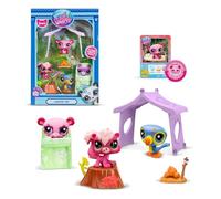 Bandai - Littlest Pet Shop - Pack Set Camping 3 Animales y Accesorios - Panda Tucano Ardilla - Paquete de Juguete Mini Figuras Animales Lindos - Juguete para niños a Partir de 4 años - BF00574