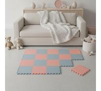 LittleTom 18 Piezas Alfombra Bebé desde el Primer Mes - 30x30 cm Colchoneta de Espuma EVA Acolchada - Superficie Puzzle Antideslizante para Niños Pequeños - Suelo Protector para la Habitación Infantil