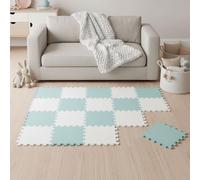 LittleTom 18 Piezas Alfombra Bebé desde el Primer Mes - 30x30 cm Colchoneta de Espuma EVA Acolchada - Superficie Puzzle Antideslizante para Niños Pequeños - Suelo Protector para la Habitación Infantil