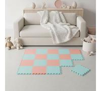 LittleTom 18 Piezas Alfombra Bebé desde el Primer Mes - 30x30 cm Colchoneta de Espuma EVA Acolchada - Superficie Puzzle Antideslizante para Niños Pequeños - Suelo Protector para la Habitación Infantil