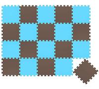 LittleTom 18 Piezas Alfombra Bebé Desde el Primer Mes - 30x30 Colchoneta de Espuma EVA Acolchada - Superficie Puzzle Antideslizante para Niños Pequeños - Suelo Protector para la Habitación Infantil