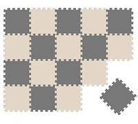 LittleTom 18 Piezas Alfombra Bebé Desde el Primer Mes - 30x30 Colchoneta de Espuma EVA Acolchada - Superficie Puzzle Antideslizante para Niños Pequeños - Suelo Protector para la Habitación Infantil