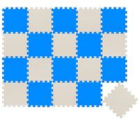 LittleTom 18 Piezas Alfombra Bebé Desde el Primer Mes - 30x30 Colchoneta de Espuma EVA Acolchada - Superficie Puzzle Antideslizante para Niños Pequeños - Suelo Protector para la Habitación Infantil