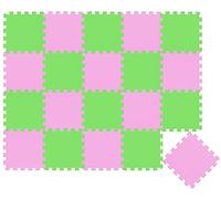 LittleTom 18 Piezas Alfombra Bebé Desde el Primer Mes - 30x30 Colchoneta de Espuma EVA Acolchada - Superficie Puzzle Antideslizante para Niños Pequeños - Suelo Protector para la Habitación Infantil