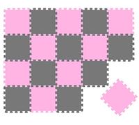 LittleTom 18 Piezas Alfombra Bebé Desde el Primer Mes - 30x30 Colchoneta de Espuma EVA Acolchada - Superficie Puzzle Antideslizante para Niños Pequeños - Suelo Protector para la Habitación Infantil