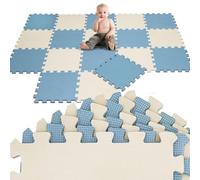 LittleTom 18 Piezas Alfombra Bebé Desde el Primer Mes - 30x30 Colchoneta de Espuma EVA Acolchada - Superficie Puzzle Antideslizante para Niños Pequeños - Suelo Protector para la Habitación Infantil