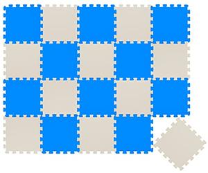 LittleTom 18 Piezas Alfombra Bebé Desde el Primer Mes - 30x30 Colchoneta de Espuma EVA Acolchada - Superficie Puzzle Antideslizante para Niños Pequeños - Suelo Protector para la Habitación Infantil