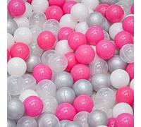 Littletom 200 bolas para piscina de bolas para bebé, coloridas bolas de plástico para niños, pelotas de juego para agarrar, pelotas de plástico para piscina de pelotas, castillo hinchable, piscina de