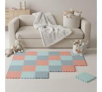 LittleTom 27 Piezas Alfombra Bebé desde el Primer Mes - 30x30 cm Colchoneta de Espuma EVA Acolchada - Superficie Puzzle Antideslizante para Niños Pequeños - Suelo Protector para la Habitación Infantil