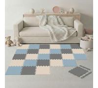 LittleTom 27 Piezas Alfombra Puzzle para Niños - Certificada TÜV - 30x30 cm Colchoneta de Espuma EVA con Bordes - Superficie Antideslizante y Acolchada - Suelo Protector Suave para Habitación Infantil