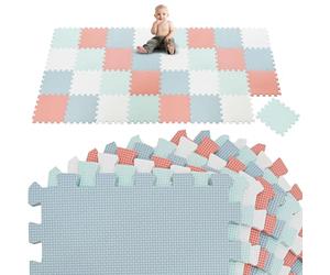 LittleTom 36 piezas - Alfombra de suelo de espuma para bebé, 30 x 30 cm, plegable, motricidad y despertar desde el primer mes - Juegos para niños