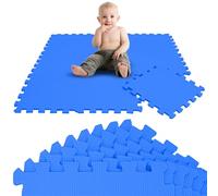 LittleTom 9 Piezas Alfombra Bebé Desde el Primer Mes - 30x30 cm Colchoneta de Espuma EVA Acolchada - Superficie Puzzle Antideslizante para Niños Pequeños - Suelo Protector para la Habitación Infantil