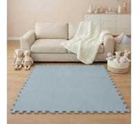 LittleTom 9 Piezas Alfombra Bebé Desde el Primer Mes - 30x30 cm Colchoneta de Espuma EVA Acolchada - Superficie Puzzle Antideslizante para Niños Pequeños - Suelo Protector para la Habitación Infantil