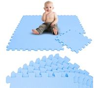 LittleTom 9 Piezas Alfombra Bebé Desde el Primer Mes - 30x30 cm Colchoneta de Espuma EVA Acolchada - Superficie Puzzle Antideslizante para Niños Pequeños - Suelo Protector para la Habitación Infantil
