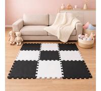 LittleTom 9 Piezas Alfombra Bebé Desde el Primer Mes - 30x30 cm Colchoneta de Espuma EVA Acolchada - Superficie Puzzle Antideslizante para Niños Pequeños - Suelo Protector para la Habitación Infantil