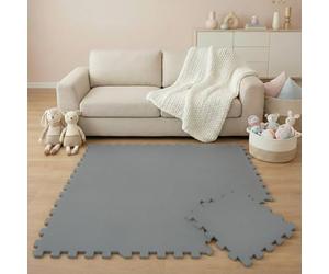LittleTom 9 Piezas Alfombra Bebé Desde el Primer Mes - 30x30 cm Colchoneta de Espuma EVA Acolchada - Superficie Puzzle Antideslizante para Niños Pequeños - Suelo Protector para la Habitación Infantil