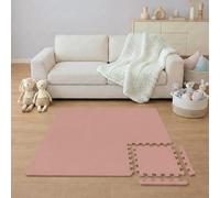 LittleTom 9 Piezas Alfombra Bebécon Bordes Desde el Primer Mes - 30x30 cm Colchoneta Espuma EVA Acolchada - Superficie Puzzle Antideslizante para Niños Pequeños - Suelo Protector Habitación Infantil