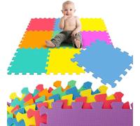 LittleTom Alfombra Puzzle Bebé 30x30 cm - Alfombra de Juego para Bebé y Niños - Colchoneta de Espuma EVA para Gateo - Alfombra Suelo Habitación Infantil - Protección Antigolpes Interior Exterior