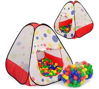 LittleTom Tienda de Campaña Juguete Pop-up con Lunares 90x90x90cm Incl 200 Bolas