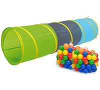 LittleTom Túnel de Juguete 180x46cm de Lona Incl 200 Bolas para niños pequeños