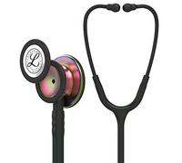Littmann Classic III Estetoscopio Profesional, 5870, Tubo Negro | Pieza torácica de acero inoxidable Arcoíris, vástago negro y arco auricular negro