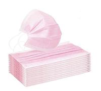 Littone KZ013-50PCS Dispositivo de 3 capas ABAJO MÁSCARA ANTOLUCIONA ANTI-polvo, rosa, paquete de 50