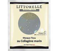 Littorelle - 5x Mascarilla Tejido Suero Hidratante con Colágeno y Vitamina E - Fabricada en Francia - Hidratante, Revitalizante, Anti-Arrugas y Anti-Envejecimiento- Máscara para Todos Tipos de Piel