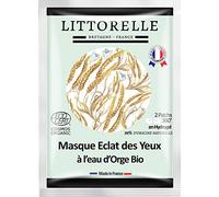Littorelle - Mascarilla Ojos Brillantes Certificada Ecológica - Parche para Ojos 360° - Anti Ojeras, Anti Hinchazón, Anti-Edad - Hidrata, Alisa - Fabricada en Francia - 99% Origen Natural