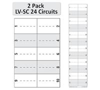 Littversions 24 circuitos - Paquete de 2 adhesivos de vinilo gris de repuesto para interruptor eléctrico Square D Schnider Homeline, fusibles de panel de fusibles, etiquetas adhesivas de vinilo LSDL