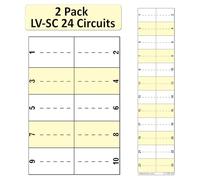 Littversions Paquete de 2 adhesivos de vinilo amarillo de repuesto para interruptor eléctrico Square D Schnider Homeline, para panel de fusibles, etiquetas de directorio, calcomanías de vinilo LSDL