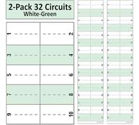 Littversions Paquete de 2 adhesivos de vinilo impermeable para panel de fusibles de 32 circuitos cuadrados D Schnider Homeline, de color verde