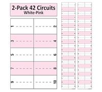 Littversions Paquete de 2 etiquetas adhesivas de vinilo LSDL de repuesto para interruptor eléctrico Square D Schnider Homeline, 42 circuitos, color rosa