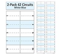 Littversions Paquete de 2 etiquetas adhesivas de vinilo LSDL de repuesto para interruptor eléctrico Square D Schnider Homeline, 42 circuitos, color azul