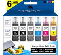 LiTuhorse Repuesto compatible con botellas de recambio de tinta Epson 552, paquete de 6 unidades, ET Premium T552920, tinta de botella de alta capacidad para impresora Epson 8550 ET-8550 8500 ET-8500