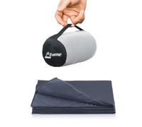 Litume Manta de Viaje Ligera y Transpirable, 170 x 122 cm Suave Manta de avión para viajeros, sábana de Camping Plegable con Saco de Cosas para Tren, Campamento, Viajes (Velvet, E650)