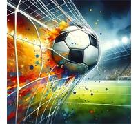 Lituor 5D Football Diamond Art Painting Kits for Adults,Sports Diamond Painting for Beginner,DIY Full Cross Stitch Embroidery Art Pictures Home Wall Decor Gift Round Drill,95x95 cm