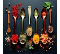 Lituor 5D Spice Spoon Diamond Art Painting Kits for Adults,Kitchen Diamond Painting for Beginner,DIY Full Cross Stitch Embroidery Art Pictures Home Wall Decor Gift Square Drill,65x65 cm