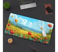 Lituor Alfombrilla de Ratón 1500x800x3mm,Alfombrilla ratón XXL Gaming Flores de Campo,Superficie Que Mejora La Precisión Y Velocidad Base Antideslizante,Alfombrillao de Escritorio para Laptop