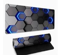 Lituor Alfombrilla de Ratón 600x400x2mm,Alfombrilla ratón XXL Gaming Geometría Azul grisácea,Superficie Que Mejora La Precisión Y Velocidad Base Antideslizante,Alfombrillao de Escritorio para Laptop